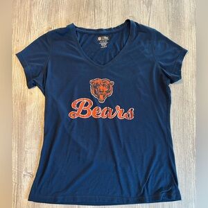 NFL Team Apparel Women’s Size Large Pullover V-Neck Top Chicago Bears Football.